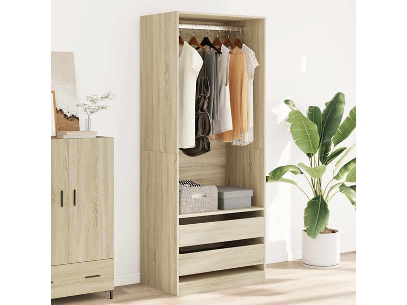  Garde-robe, armoire de rangement chêne sonoma 80x50x200 cm bois d'ingénierie shl37795  - Conforama C