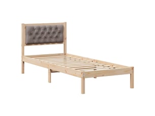 Lit simple 80x200 cm coloris marron