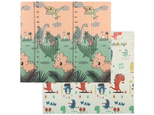 Tapis de jeu bébé pliable double face, 196x176x1,5 cm, tapis de motricité, multicolore