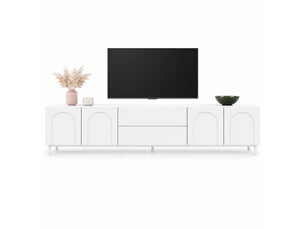 Meuble tv coloris blanc 180 cm   