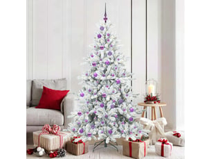 Sapin de noël - arbre de noël artificiel à branches articulées blanc 180 cm
