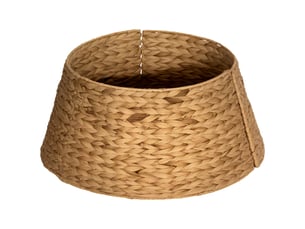 Revêtement pour support de sapin de noël, style rustique, motif tissé, jacinthe d'eau, renfort métallique