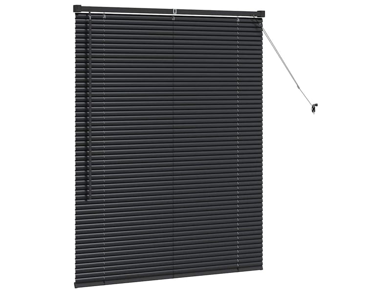 Store vénitien, store de fenêtre noir 130 x 100 cm 25 mm aluminium cf48063 - Conforama E