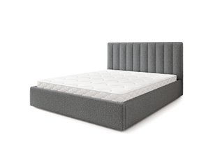 Lit coffre 200x200 cm MASSENO coloris gris