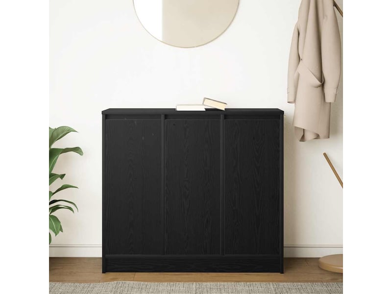  Buffet - bahut - meuble de rangement chêne noir 85x34x76 cm bois d'ingénierie  - Conforama C