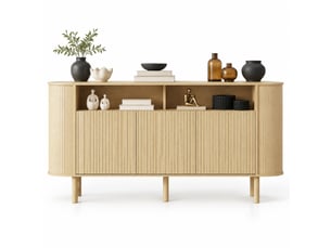 Buffet 3 porte(s) 0 tiroir(s) ULEVR - 160 cm coloris naturel