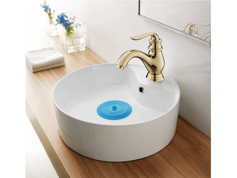  Bouchon de baignoire en silicone, bouchon d'évier, diamètre 15,3 cm, bouchon de vidange universel (1 pièce, bleu)  - Conforama D
