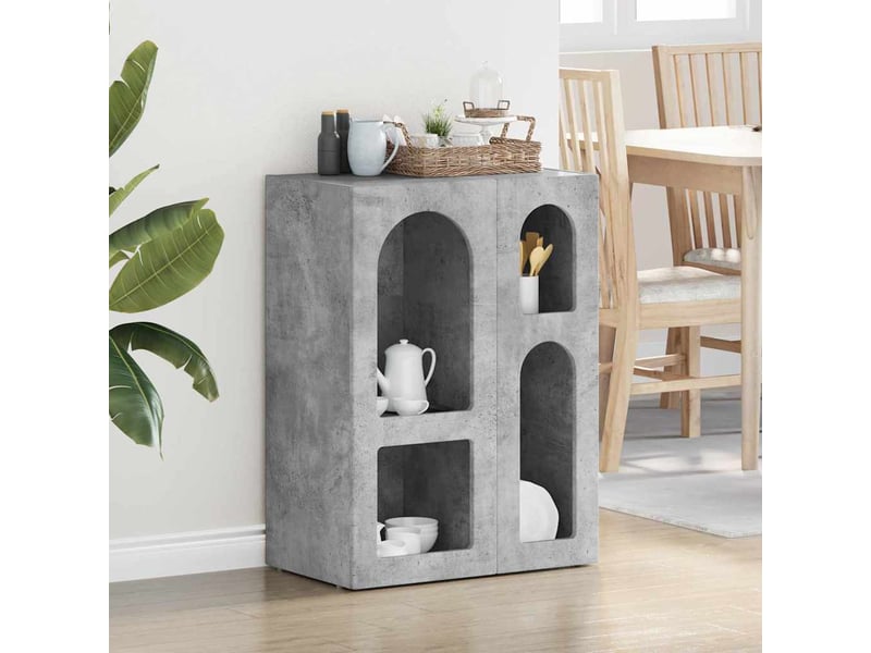 Buffet - bahut - meuble de rangement elst gris béton 59 x 35 x 80,5 cm bois d'ingénierie - Conforama B