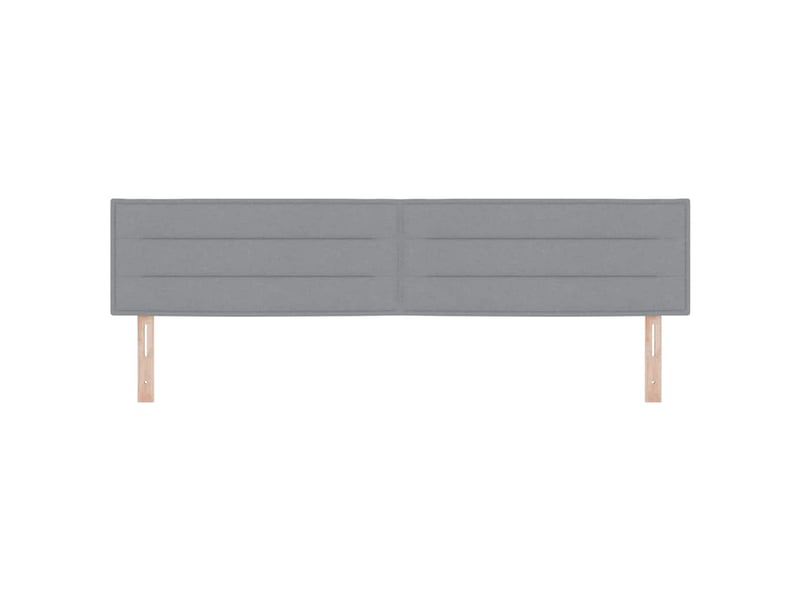  Tête de lit | panneau de tête de lit gris clair 200 cm tissu  - Conforama E