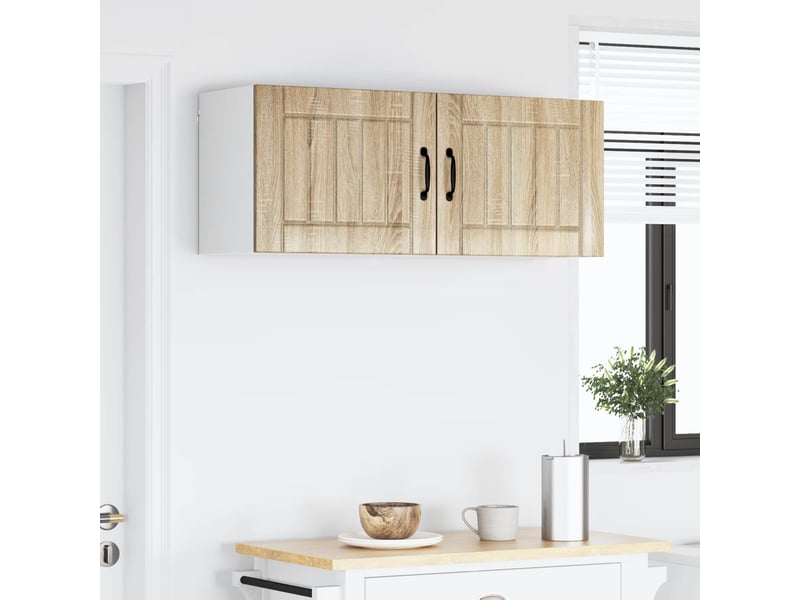 Meuble mural de cuisine | armoire de cuisine 2 pcs chêne sonoma bois d'ingénierie shl5000 - Conforama D