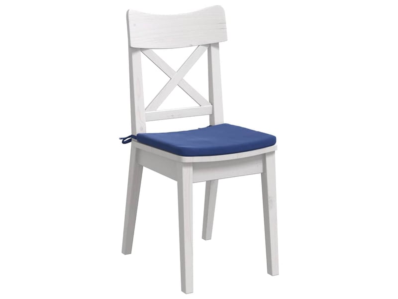  Lot de 4 coussins de siège, coussins décoratifs velours bleu police 40 x 40 x 3 cm cf60036  - Conforama C