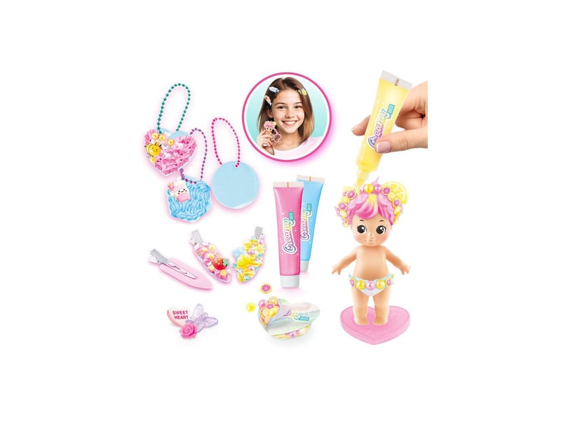  Kit diy creamy deco pour clés et barrettes avec pâte style decoden et accessoires CTBBY003 - Conforama D