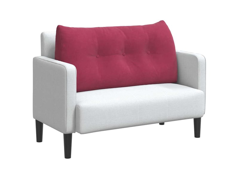  Coussin de dos, coussin de dossier bordeaux 100 x 24 x 50 cm velours cf54576  - Conforama C