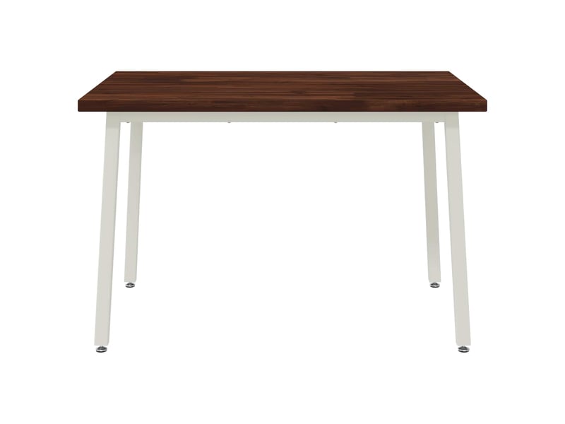  Table à manger moderne 120x80x75 cm bois d'acacia massif marron foncé et blanc shl45695  - Conforama D