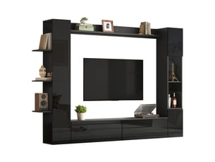 Meuble tv coloris noir 245 cm <strong></strong> <strong></strong>