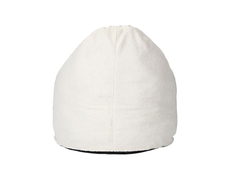  Chauffeuse poire en mousse et tissu bouclette blanc - angie ANGIE - Conforama D