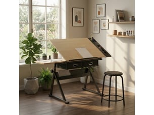 Bureau enfant 98 cm coloris bois clair