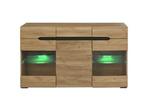 Buffet 3 porte(s)  3 tiroir(s) <strong>BGSRYAO</strong> <strong></strong> - 35 cm coloris marron 