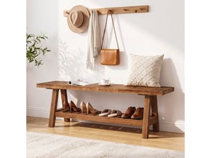 Banc  coloris marron <strong>TRIBESIGNS</strong> <strong></strong> - 140 cm