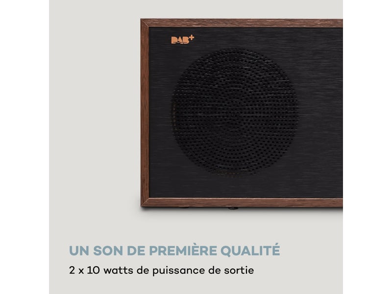 Lecteur cd-dabfm - auna silver star - 2 x10 w max. - slot-in dab+ bt - marron - Conforama F