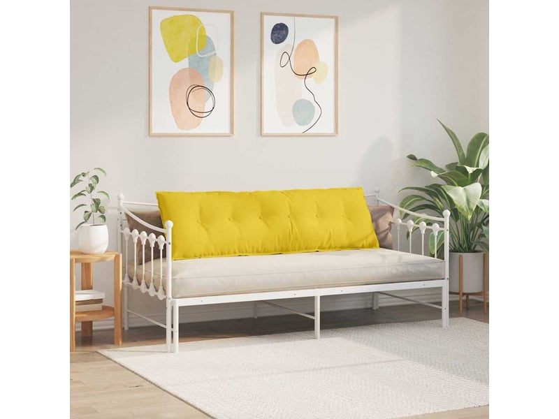 Coussin de dos, coussin de dossier jaune clair 160 x 19 x 50 cm tissu cf54775 - Conforama D