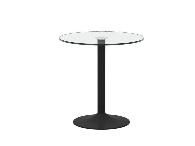  Table de bar, 89 cm, ronde table bar table haute style épuré base moderne plateau, pratique, métal, coloris transparent  - Conforama A
