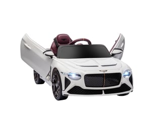 Voiture électrique pour enfant de 3 à 5 ans 2 moteurs 12v 25w 3-5 kmh télécommande 2,4g bentley bacalar blanc