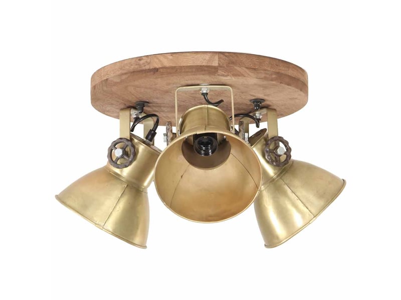  Plafonnier industriel, lampe plafond 25 w laiton 42x27 cm e27  - Conforama A