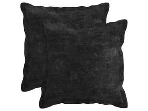 Lot de 2 housses de coussin houten anthracite 35 x 35 cm cf49268