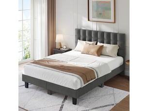 Lit 2 places 90x200 cm HAVENLYHOME   coloris gris