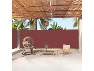 Auvent latéral rétractable, store latéral paravent marron 200x1000 cm