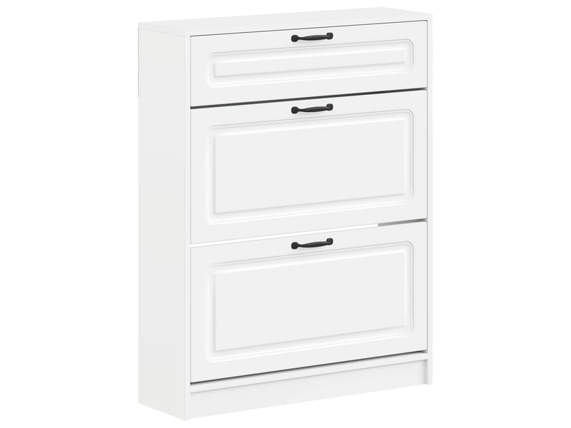  Meuble à chaussures, cabinet à chaussures utrecht 78x24x100 cm bois d'ingénierie shl6272  - Conforama A