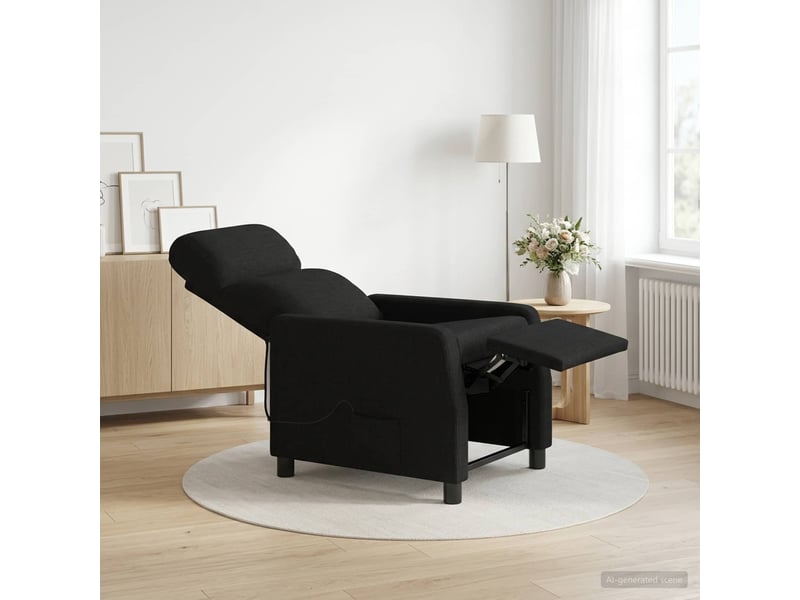  Vidaxl fauteuil de massage inclinable noir tissu  - Conforama B