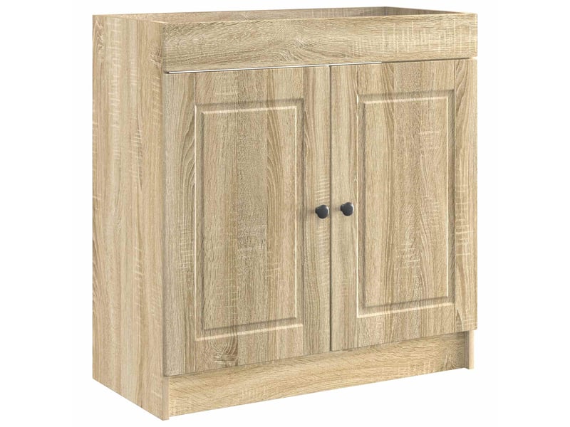  Armoire sous évier de salle de bain, meuble de rangement chêne sonoma shl8225  - Conforama A