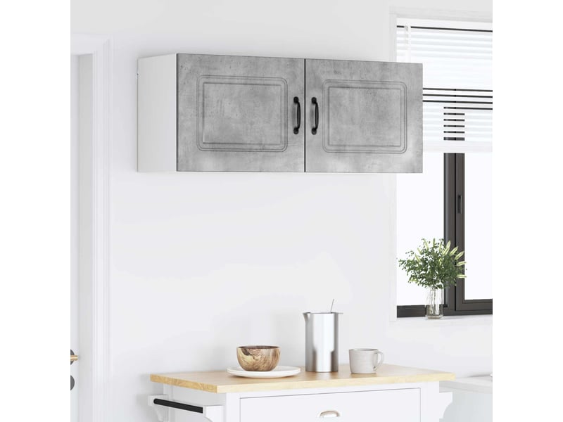  Meuble mural de cuisine | armoire de cuisine 2 pcs gris béton shl3421  - Conforama D