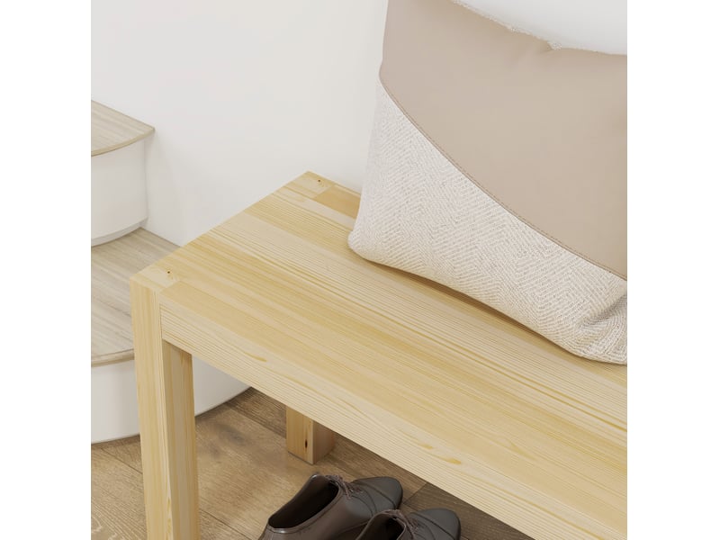  Banc 3 places 175x33x45 cm style campagne bois couleur naturelle  - Conforama D