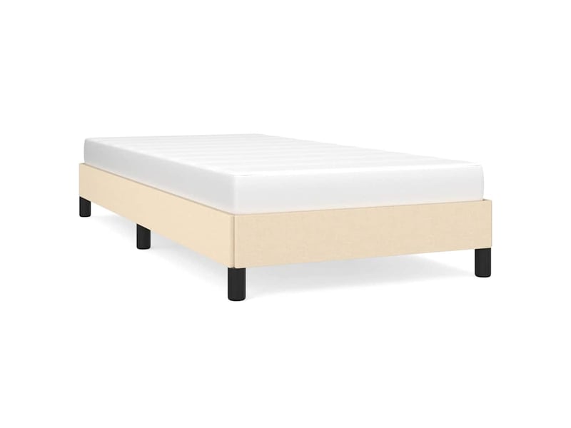  Lit simple- lit adulte -  cadre de lit sans matelas crème 100x200 cm tissu  - Conforama A