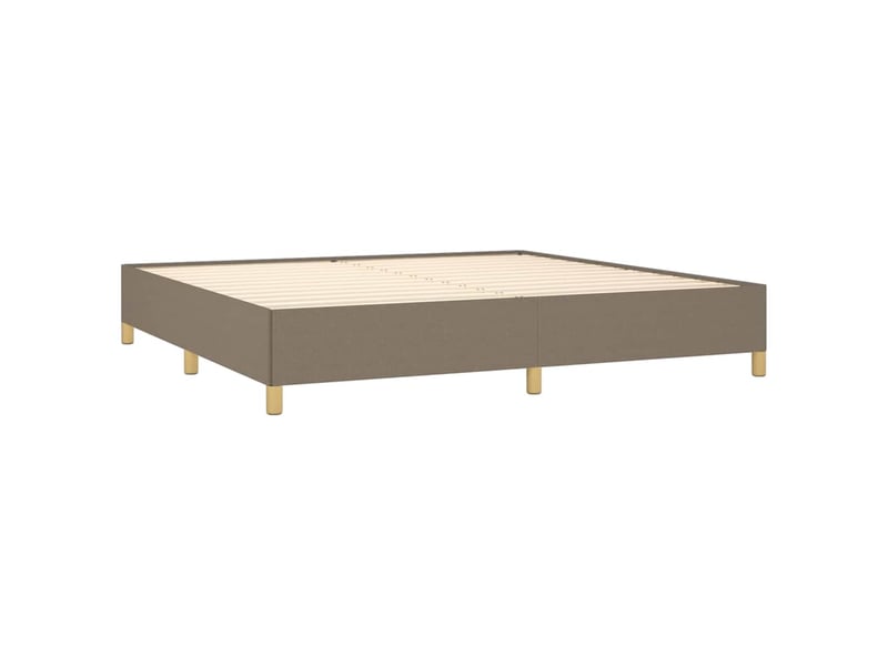  Lit double- lit adulte -  cadre de lit sans matelas taupe 200x200 cm tissu  - Conforama C