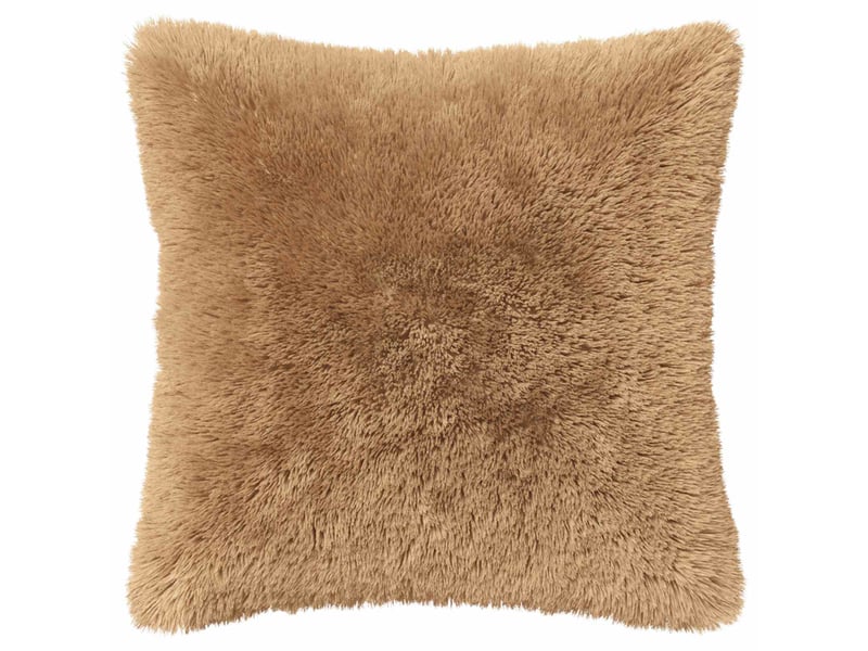 Lot de 12 housses de coussin heerlen taupe 40 x 40 cm fleece pv cf49034 - Conforama C