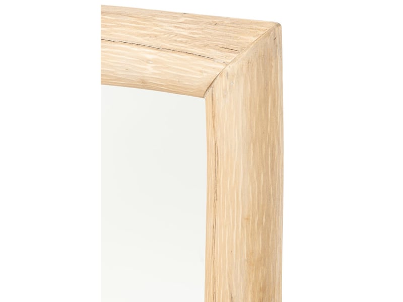  Miroir mural carré en bois chamonix 81cm naturel  - Conforama B