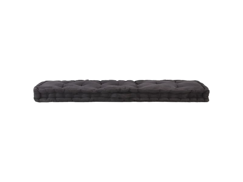  Coussin de plancher de palette coton matelas de sol 120x40x7 cm noir dec021807  - Conforama C