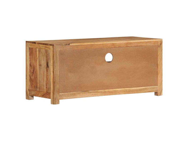  Meuble tv - banc tv - meuble de rangement 88x35x40 cm bois d'acacia massif  - Conforama D