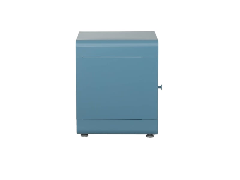  Table de chevet industrielle acier 1 porte bleu - tribeca  - Conforama C