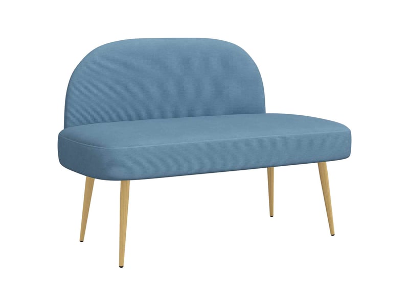  Banc rembourré, banc de lit avec dossier bleu 110x60x76 cm shl43461  - Conforama A