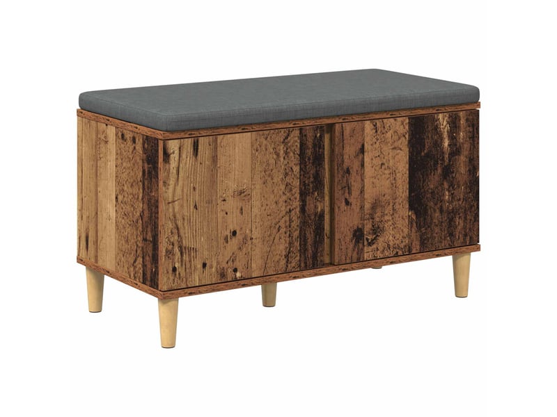 Banc d'entrée, banc interieur avec coussin bois ancien 80x38x46 cm shl1774  - Conforama A