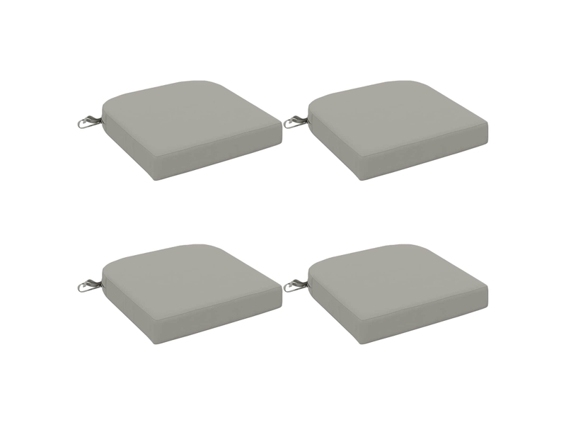  Lot de 4 coussins de siège, coussins d'assise soest 100 % polyester gris cf60789  - Conforama A