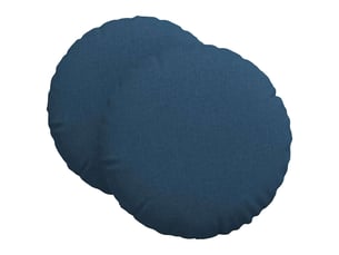Lot de 2 coussins de siège, coussins décoratifs tissu bleu ø60 x 21 cm cf59775