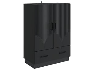 Buffet - bahut - meuble de rangement avec tiroir noir 66 x 34,5 x 92 cm bois d'ingénierie