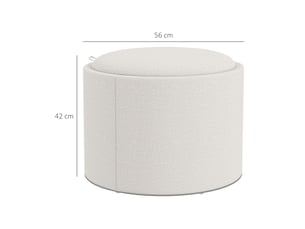 Pouf / repose pied BLOSSOM 838-435V80CW blanc