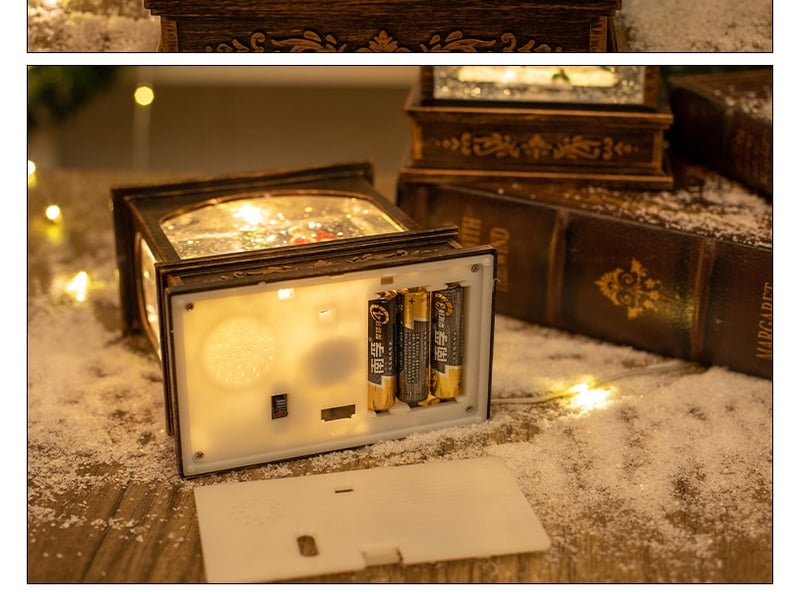  Lampe veilleuse thème de noël scène du père noël 13.5cmx8cmx21cm  - Conforama D
